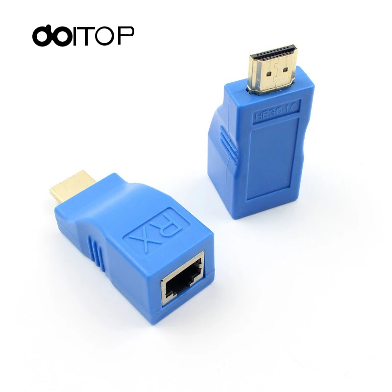 DOITOP HDTV 1080 P сетевой кабель 30 м удлинитель по локальной сети Ethernet CAT5e CAT6 100Ft адаптер для ПК HDTV 2,0 один RJ45 CAT5E CAT6