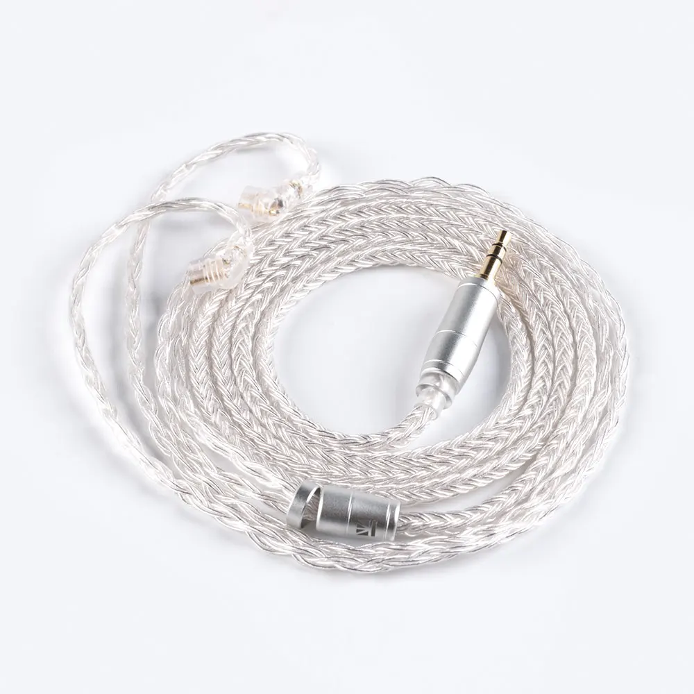 Online KBEAR 16 Core Upgraded Silver Plated Balanced Cable 2.5 3.5 4.4MM With MMCX 2pin QDC Connector For KZ ZS10 ZSN PRO ZSX C12 BA5