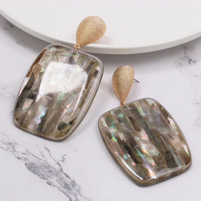 Jujia ZA 2019 Мода Для женщин Jewelry аксессуары Летний пляж Sea девушки большие сережки