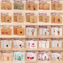 24 Дизайн ювелирных изделий дисплей ожерелье талисманы посылка карты 50 шт крафт Ловец снов/мрамор стиль кулон дисплей бирка