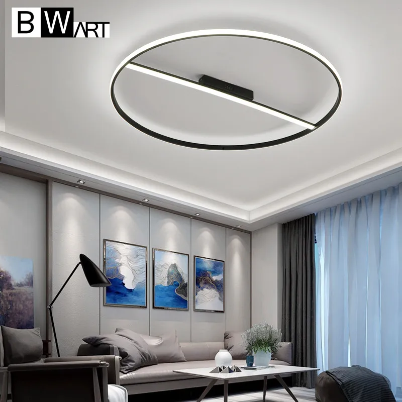 BWART современные светодиодные потолочные лампы с дистанционным управлением для гостиной, спальни, кухни, детской комнаты, минималистичный скандинавский светодиодный потолочный светильник
