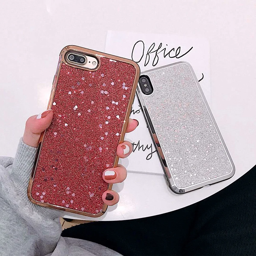 2019 Luxury Glitter Shining Case for iPhone X 7 8 PLUS 6 6S TPU Full Cover Glitter Case for iPhone XS MAXXSXXR Cover (8)