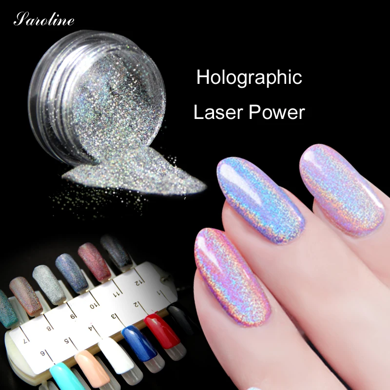 Holographic Nail Powder MIRROR POWDER Chrome Nail Polish Nail Art