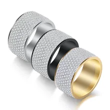 316L кольца из нержавеющей стали с кристаллами для подарка на день рождения модные ювелирные изделия женские аксессуары кольцо Прямая поставка