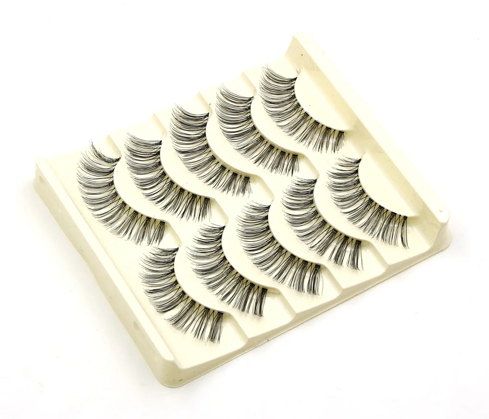 Yokpn мягкий прозрачный хлопок стебель Lashes Natural крест Накладные ресницы инструмент Макияж ежедневно Макияж длинные ресницы