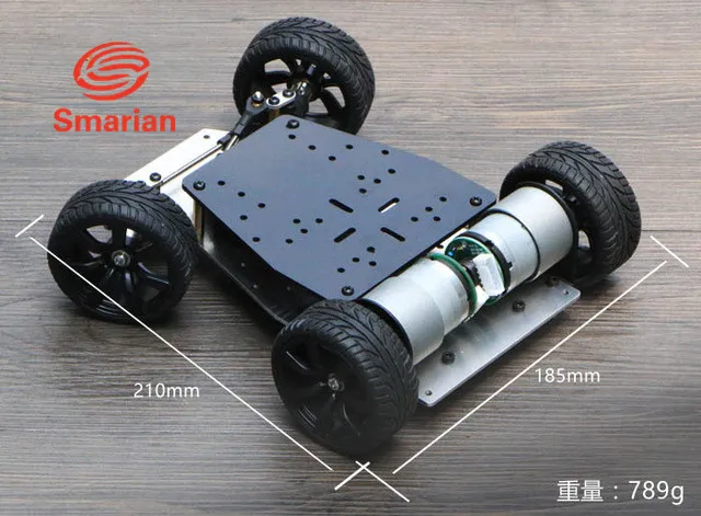 Smart Car Chis For Arduino Active Diffeial Front Wheel Servo Smart Car Chis For Arduino Active Diffeial Front Wheel Servo Steering Gear Drive Belt Encoder Double