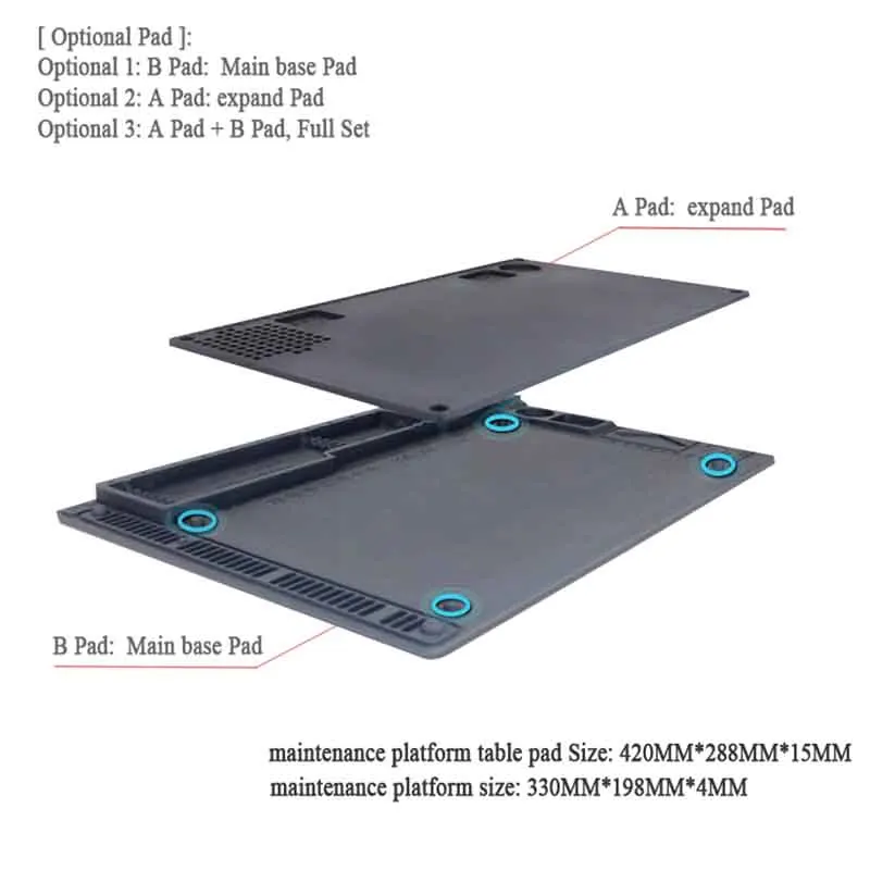 PHONEFIX теплоизоляция силиконовый телефон обслуживание платформы ESD Телефон PCB припой ремонт Pad с хранения Ремонт Инструменты дизайн