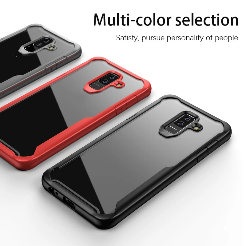 

1Pcs Luxury Mobile Phone Cases for Samsung A6 A6 plus Transparent silicone Drop Protection Case