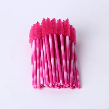 

50pcs/lot New Eyelash Brushes Disposable Mascara Wands Makeup Brushes Applicator Spoolers Eye Lashes Cosmetic Brush Make Up Tool