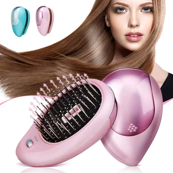 

Mini Electric Ionic Hairbrush Comb Sonic Anti-Static Scalp Head Massager Anions Naturally Nourish Care Smooth Hair Lock Water