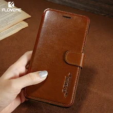 Floveme Ретро Настоящее Натуральная кожа чехол для телефона iPhone 6 7 6 s чехлы для iphone 6plus 6 S плюс Card наличными держатель откидная крышка Капа