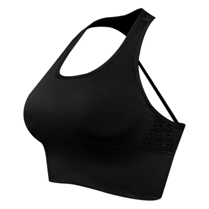 Tanie Monster Women jednolity biustonosz sportowy do siłowni Fitness joga do biegania Pad krótki top top sportowy topy sportowy biustonosz bezszwowy dla kobiet