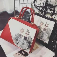 2016 autumn new handbag shoulder bag bag printing beautiful Korean fashion all-match casual handbag