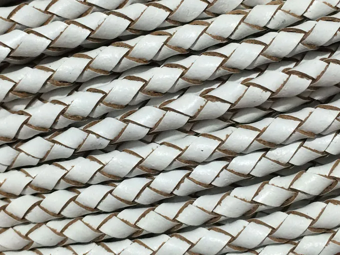 Ожерелье в виде круглой кожаной полосы с плетеным кожаным шнуром 3 мм|3mm braided leather