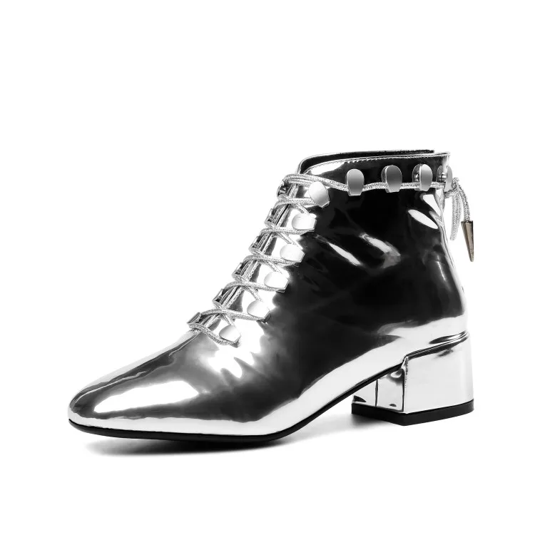 Carré Bottes Initiale ef1440 ef1440 Suede Noir Élégant Bout Femme L'intention Argent Plus Nouvelle Silver Chaussures Chunky Mode Talons Patent 5 10 Femmes 3 Black Nous Ef1440 Taille nIfdWYwxq