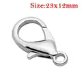 Rhodium 23x12 30pcs