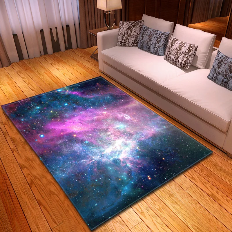 Загадочные Galaxy Звездное небо печатные ковры для гостиной, спальни, коврики для детской комнаты, игровые коврики современного большого размера, мягкий ковер