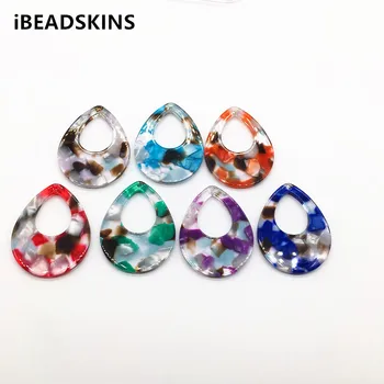 

New arrival! 38x30mm 50pcs/lot acetic acid drop-shape charms for earrings accessories/Earring parts Jewelry Findings making