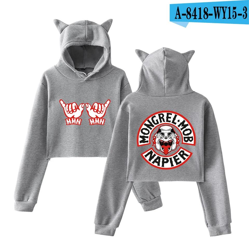 Mongrel Mob Cat Ear Hoodie Sweatshirt Sexy Girl Fashion Popular New European Style Harajuku 2018 NEW Sweatshirt oversized hoodie Hoodies & Sweatshirts