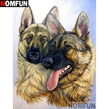 

HOMFUN Full Square/Round Drill 5D DIY Diamond Painting "Animal dog" Embroidery Cross Stitch 5D Home Decor Gift A13926