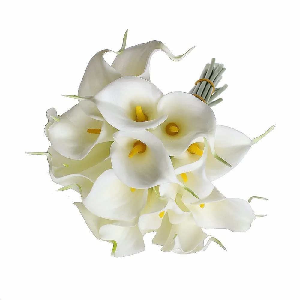 35cm Real Touch PU Calla lily Artificial Flower 10pcs/lot Latex Artificial Decorative Flowers