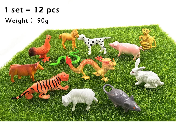 Китайский Зодиак модель животного дракон змея лошадь Обезьяна Собака свинья фигурка домашний декор миниатюрное украшение для сада в виде Феи аксессуары