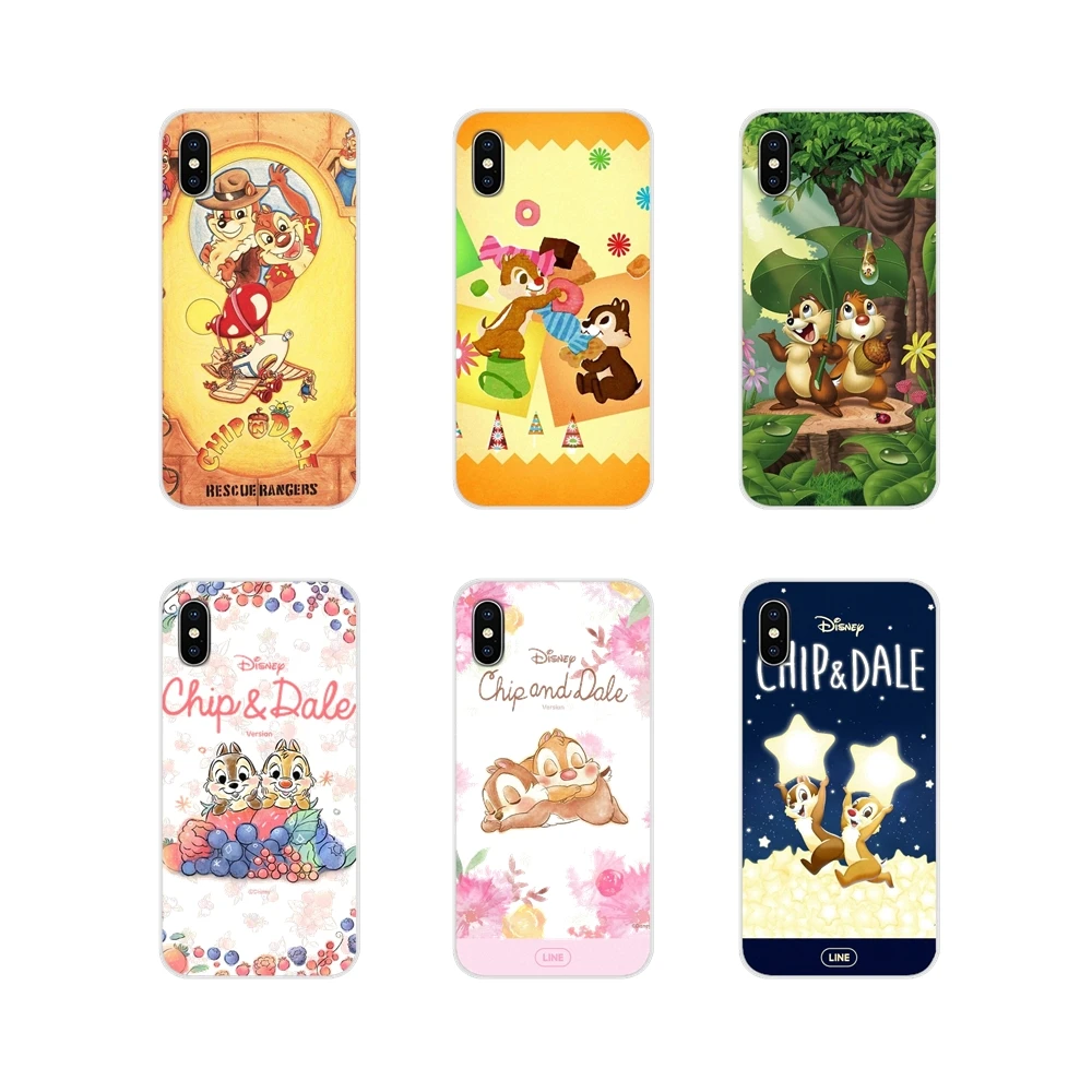 Витражный чип и Дейл для Apple iPhone X XR XS MAX 4 4S 5 5S 5C SE 6 S 7 8 Plus ipod touch силиконовые чехлы