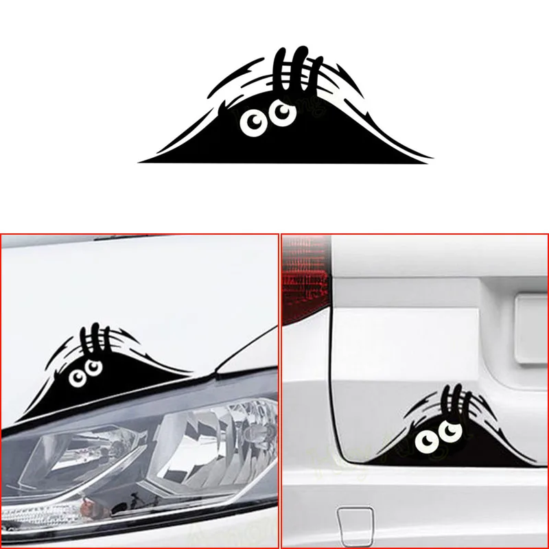 

1Pcs Funny Black Peeking Monster Auto Car Walls Windows Sideways Sticker Vinyl Car Decals Car Stickers Auto Styling 20*8cm