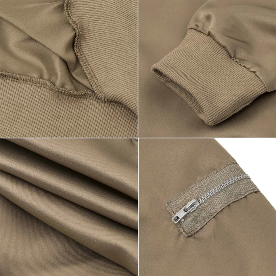 discount  ZYFPGS 2019 Coat Female Autumn Plus Size Bomber Jacket Women Sleeve Pocket Bright Fabric Harajuku Z