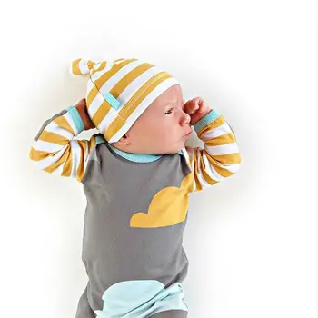 

Sleeping Bags Striped Cute Lovely Cotton Soft Baby Infant Swaddle Wrap Blanket Sleeping Bag + Hat 0-12 Months