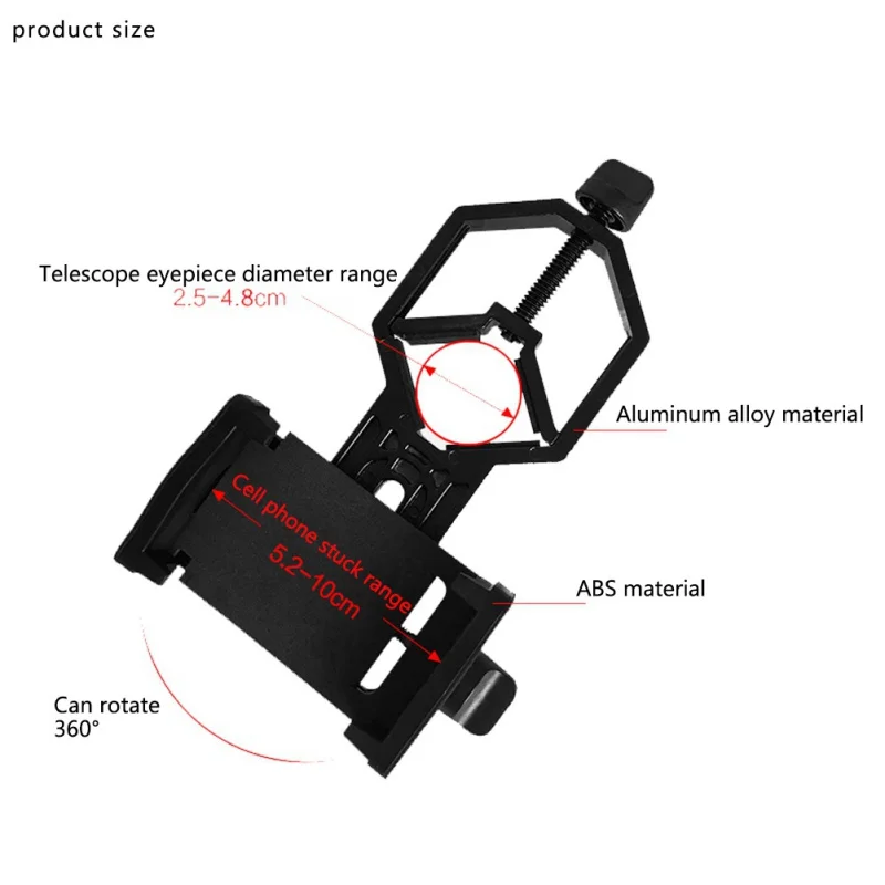 Универсальный адаптер для камеры мобильного телефона мобильный телефон, сотовый телефон адаптер для бинокль; Монокуляр Телескопы