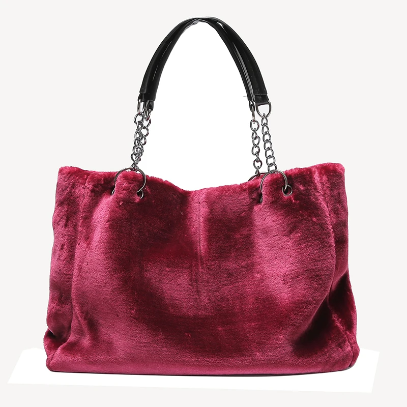 

2018 Luxury Brand Women Plaid Bags Large Tote Bag Female Handbags Designer Soft Velour Big Crossbody Chain Messenger Bag Girl