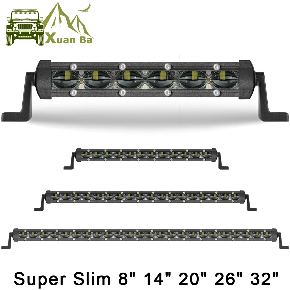 Beste Super Slim 150 w 32 inch 6D Lens Led Work Light Bar 4x4 Offroad Voor Auto Jeep ATV SUV 4WD Motorfiets Flood Balken Rijden Lichten