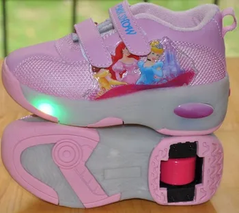 

NEW Children Sports Wheel Shoes With LED Lighted Casual Roller Skates Fashion Kids Sneakers Boy & Girls Cartoon Casual Shoe
