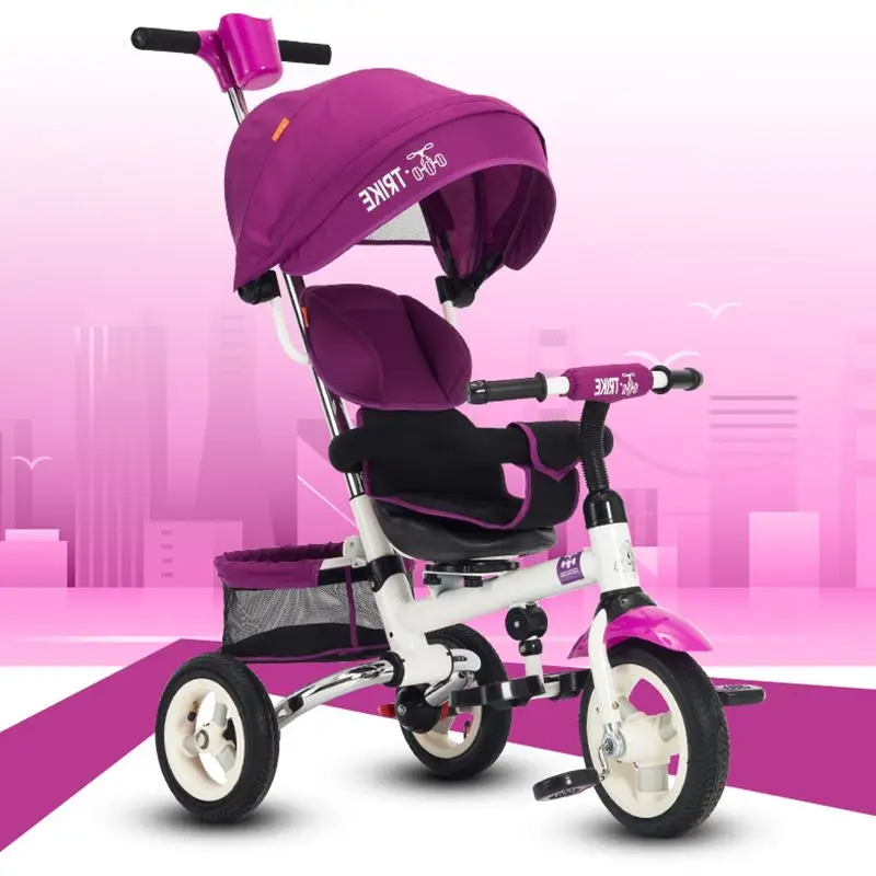 

Children tricycle child bicycle inflatable wheels 1-3-5 year old baby trolley bicycle stroller