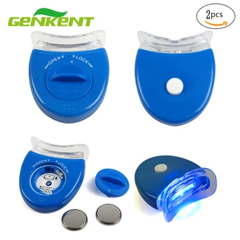 

GENKENT 2PCS Home Use Blue LED Teeth Whitening Light for Care Dental Tooth Whiten Bleaching Accelerator