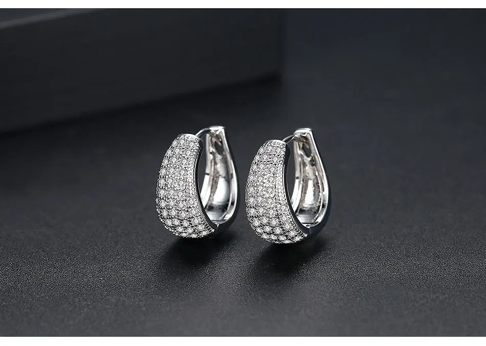 Роскошные серебряные маленькие круглые серьги-гвоздики Кристалл циркония геометрические простые серьги для женщин модные ювелирные изделия корейские серьги