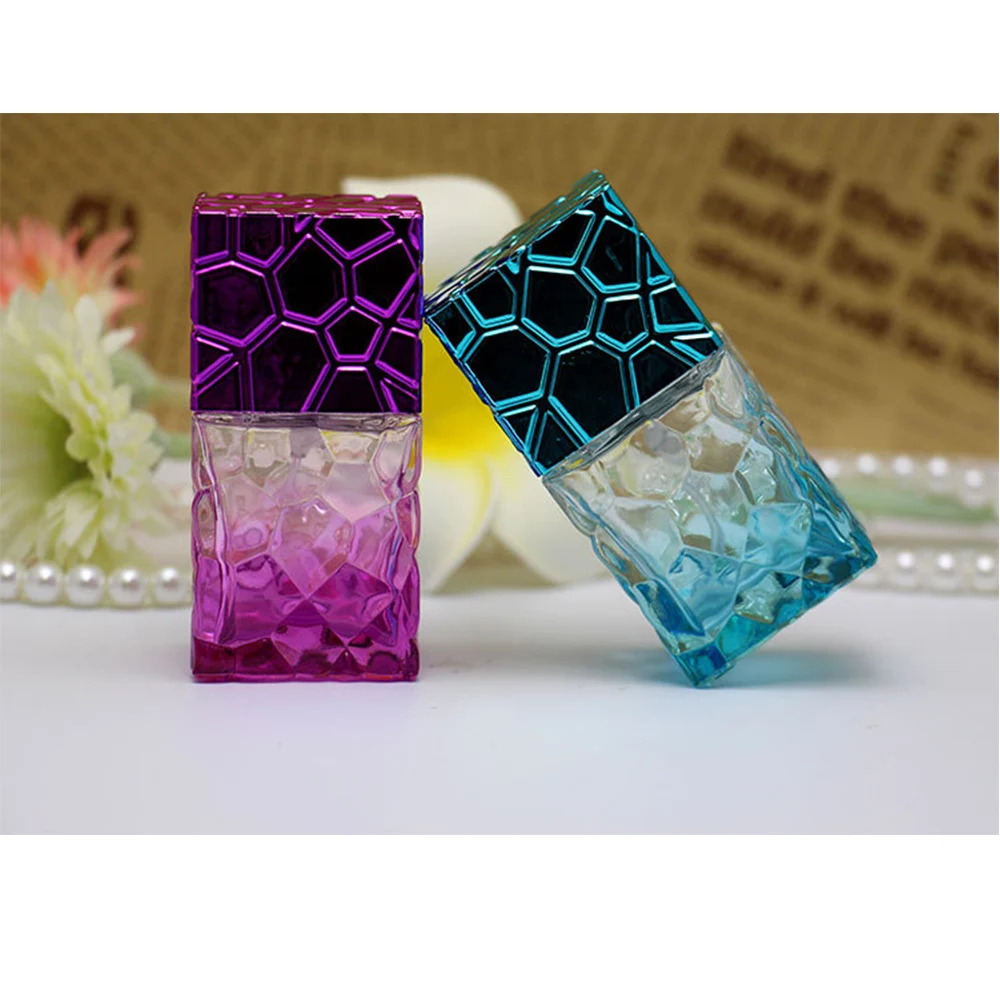 Square 30ml Spray Bottles Portable Perfume Atomizer Refillable Glass colorful parfum bottle Travel empty cosmetic container | Красота и