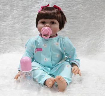 

22" High simulation reborn babies dolls realistic cute girl newborn baby soft dolls child birthday gift bonecas brinquedo menina