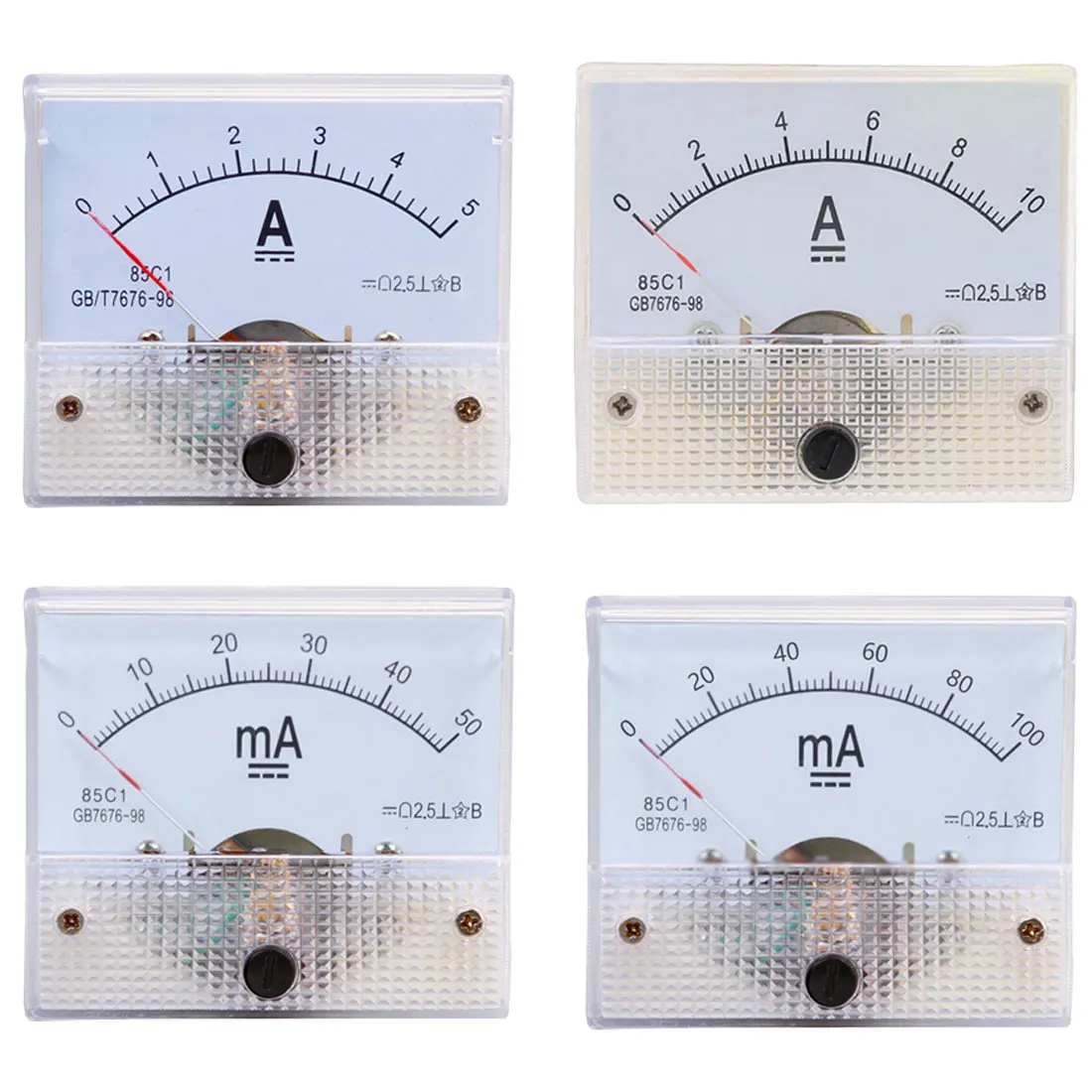 Постоянного тока указатель измеритель тока 5A/10A/15A/20A/30A/50A/75A/100A Аналоговый Амперметр Панель измеритель тока