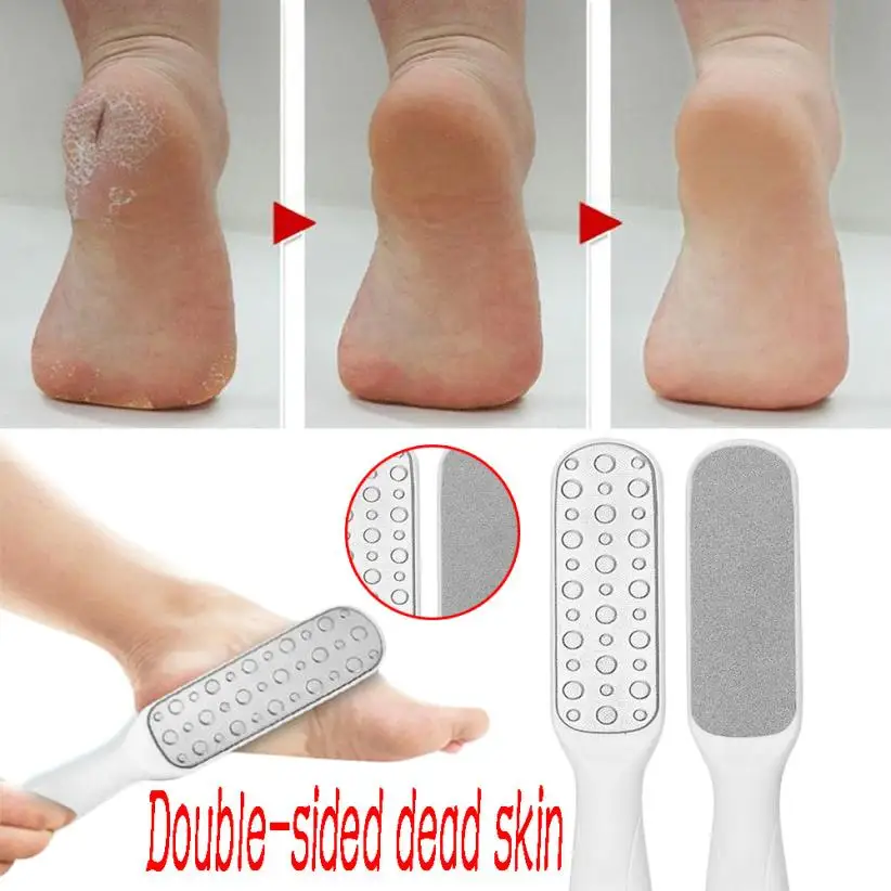 

1PC Double Side Foot Rasp Heel File Hard Head Skin Callus Remover Stainless Steel instruments for Pedicure Feet Care Tool 30p119