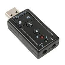 USB звуковая карта 7,1 внешний канал w/3,5 мм usb аудио адаптер Auricolare MIC для ПК настольный ноутбук