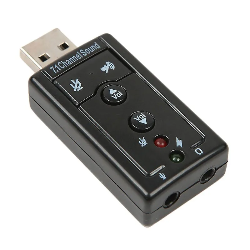 Оптовая продажа USB звуковая карта 7 1 внешний канал w/3 5 мм usb аудио адаптер Auricolare MIC