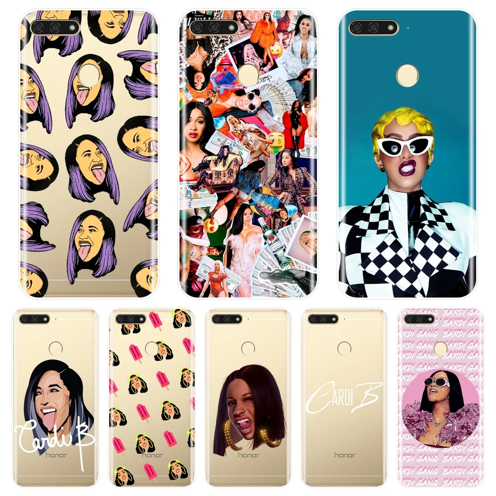 Мягкая задняя крышка для huawei Y5 Y6 Y7 Prime 2018 Y9 2019 Cardi B Cool Girl силиконовый чехол телефона
