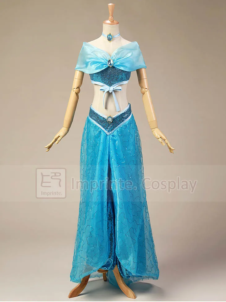 Adult Princess Jasmine Style Dress Cosplay Costumein Prom Dresses from
