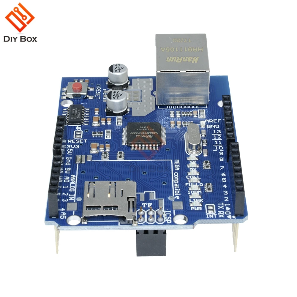 UNO Shield Ethernet Wiznet W5100 Mega 2560 1280 328 R3 макетная плата для Arduino Micro SD Card one|Детали и