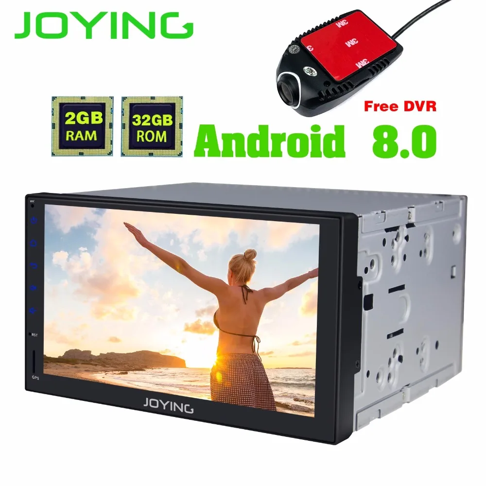 

Free DVR 2 din Octa core 7" Car radio 1024*600 full touch screen player Android 8.0 GPS Navigator Support Carplay WiFi 4g dongle