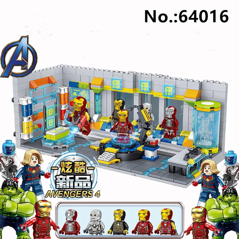 

Marvel Avengers Endgame Iron Man Building Blocks Kit Bricks Classic Movie Model Kids Toys Gift Compatible