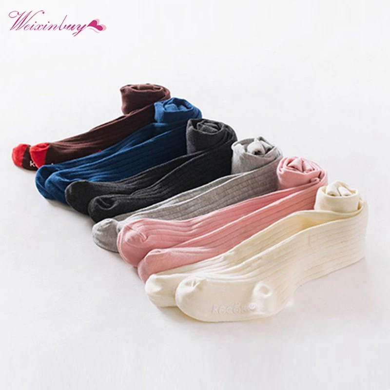 

Baby Toddler Kid Girl Solid Tights Elastic Cotton Pantyhose Stocking 0-5Y