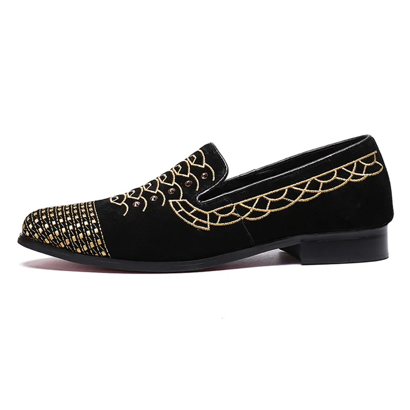 Preto Deslizamento Partido De Couro Sl452 Cravejado Banquete Toe Homem Confortáveis Redonda Size Homens Camurça Mocassim Sobre Da Vaca Mocassins Luxo Plus Sapatos Dos Bqt5vAx1Tw